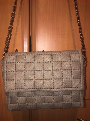 Handmade beige crossbody women's bag like new
