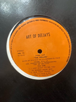 Art of Deejays The Feeling record used, electronic