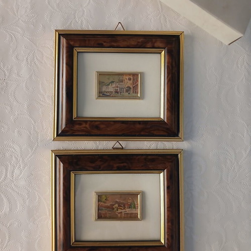 Italian Crezioni Artistiche-Serie Oro chromolithograph art prints set