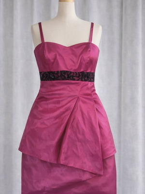 Персонална къса официална рокля розова, като нова, размер S