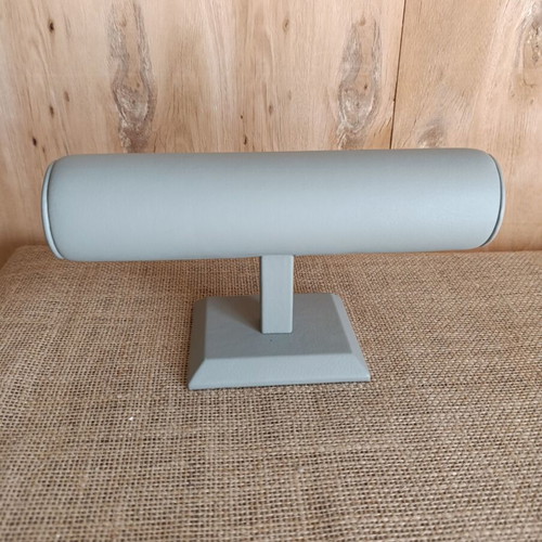 Jewelry and watch display stand leather with wood like new