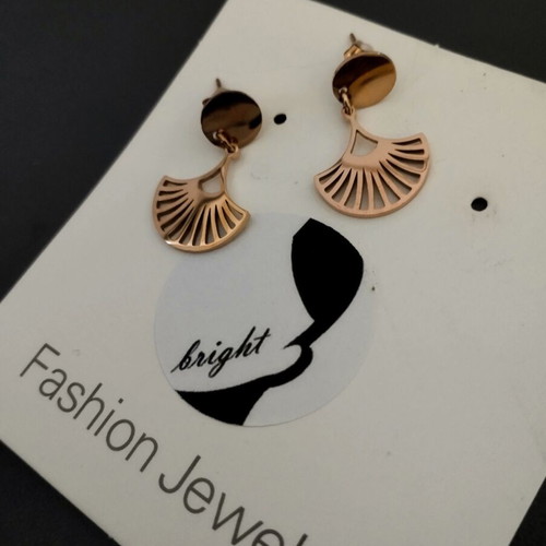 Fan stainless steel earrings new