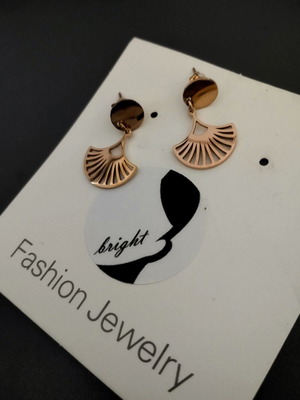 Fan stainless steel earrings new