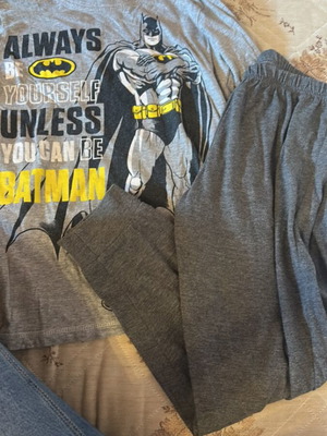 Batman pyjamas set like new, grey, age 10