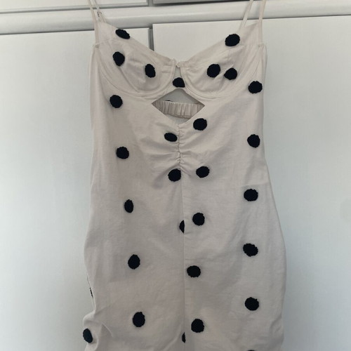 For Love & Lemons mini dress medium, like new, black and white