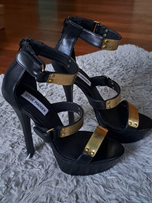 Steve Madden high heel sandals with gold details