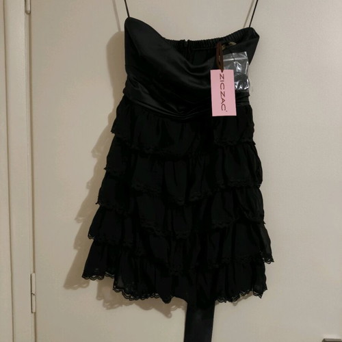 Black mini dress Zic Zac new strapless with lace and bow