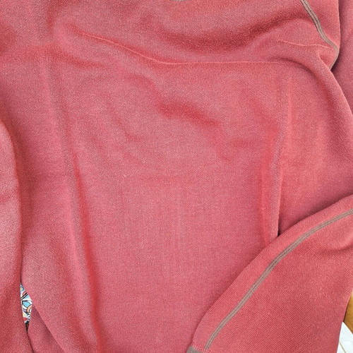 Columbia Vertex men's knit sweater L, red with grey and brown details