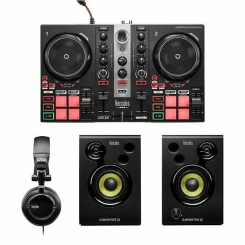Hercules DJ kit like new with console, speakers and headphones