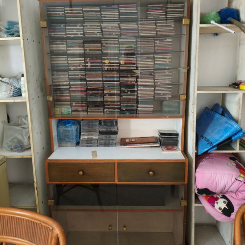 Professional Shelf Display 100x195 cm used, wooden with drawers