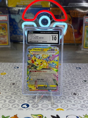 Pikachu ex 2024 Pokémon Surging Sparks CGC 10 like new