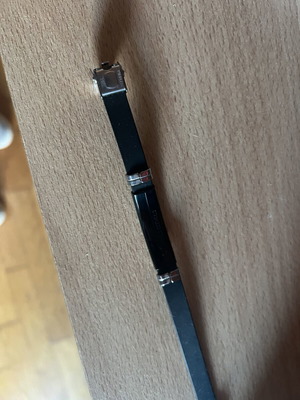Emporio Armani men's bracelet black and silver like new