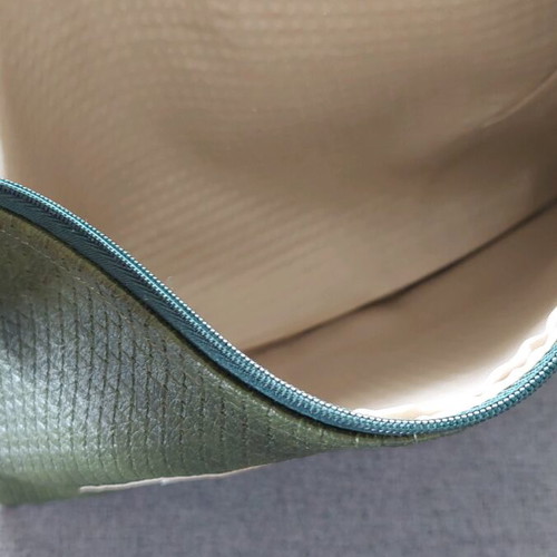 Handmade green-olive leatherette clutch bag new
