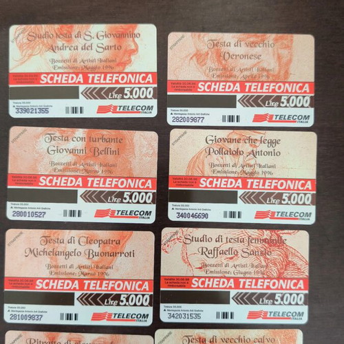 Italian phone card set used