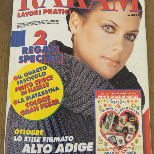 Rakam Lavori Pratici October 1998 vintage Italian embroidery magazine used