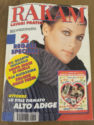 Rakam Lavori Pratici October 1998 vintage Italian embroidery magazine used