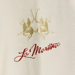 La Martina cotton pique women's polo shirt, white, size M