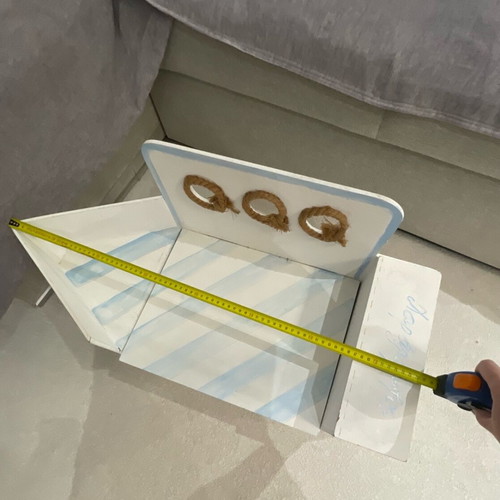 Wooden ship used, suitable for baptism box