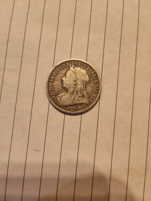 Silver 1 Selinio 1899 used, 5.6 g silver