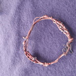 Handmade bracelets used, pink