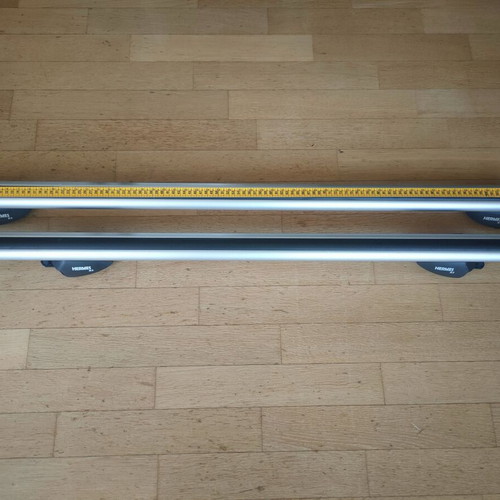 Hermes K2 aluminum roof bars used, 110cm for Chevrolet Matiz 2006