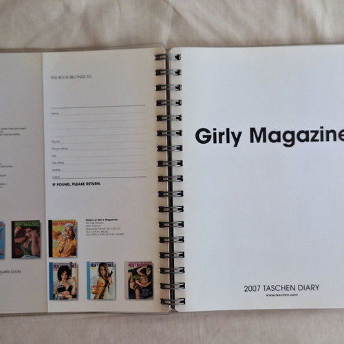 Taschen 2007 Girly Magazines vintage diary