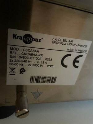 Ηλεκτρική διπλή κρεπιέρα Krampouz CSCA8AA σαν καινούργιο