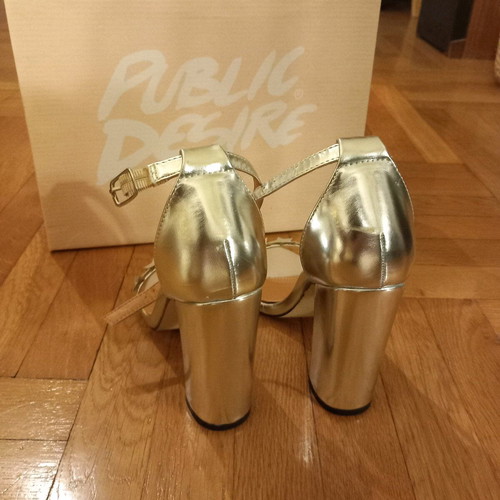 Public Desire silver sandals like new with star details