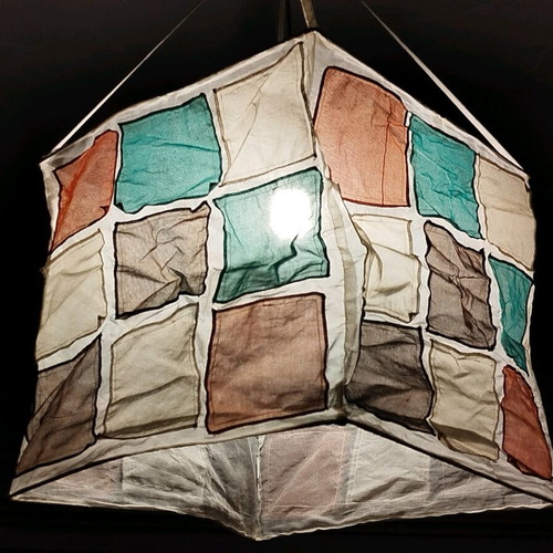 Fabric ceiling light for bedroom new with square pattern