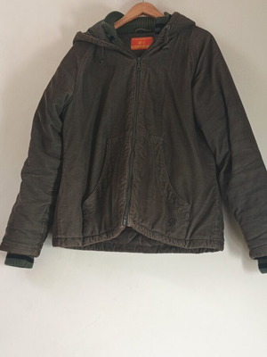 Fishbone men's jacket like new, corduroy with lining and hood