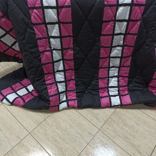Double-sided double quilt new, 100% cotton with baked wadding