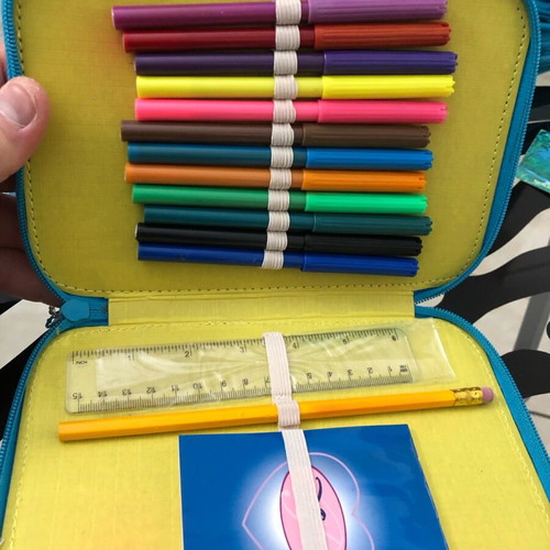 Finding Nemo school pencil case full, new with embroidered Disney logo
