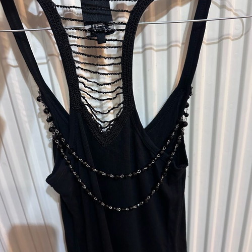 Faith sleeveless top jewelry like new, black, size M