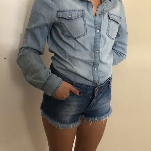 Zara denim shorts used, size 40, blue