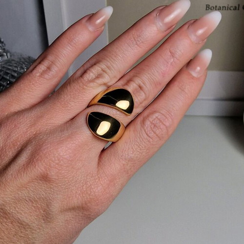 Wrap stainless steel ring 316L gold color new