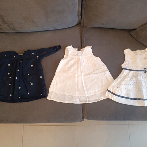 Set of 3 baby dresses, Benetton and Miss Image