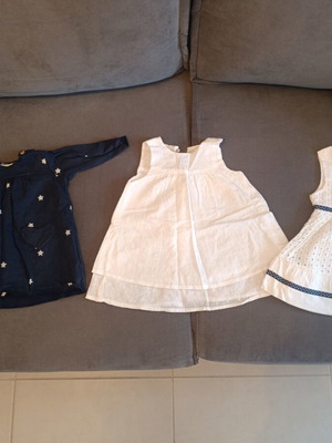 Set of 3 baby dresses, Benetton and Miss Image