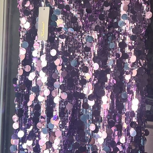 Long lilac dress with sequins new