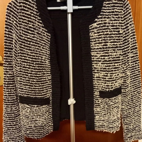 MNG jacket new, black and white tweed, size S-M