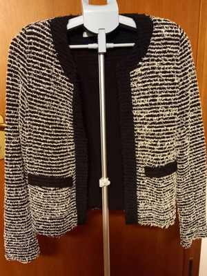 MNG jacket new, black and white tweed, size S-M