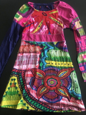 Desigual φόρεμα για κορίτσι μέγεθος 9/10, σειρά Rainbow, 100% βαμβάκι
