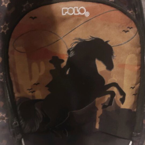 Polo Primary School Bag with Pencil Case like new, glow in the dark