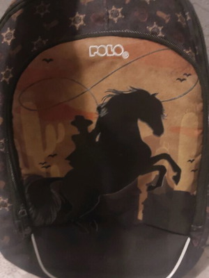 Polo Primary School Bag with Pencil Case like new, glow in the dark