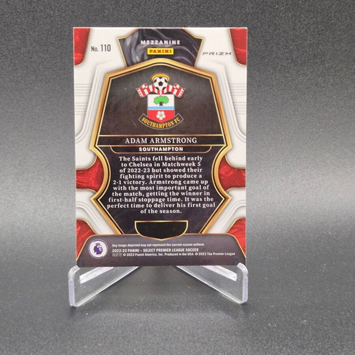 2022-23 Panini Select Premier League Mezzanine Pink Ice Prizm Adam Armstrong Southampton card