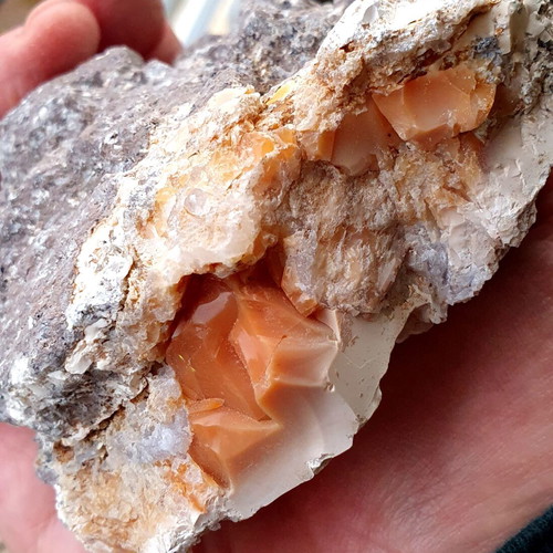 Orange opal from Lesvos island new