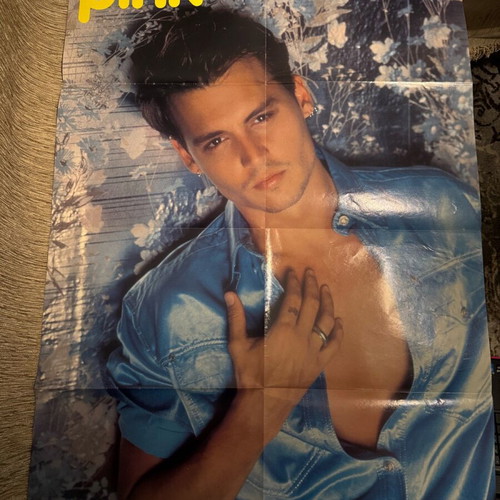 Johnny Depp double-sided poster from Pink magazine new