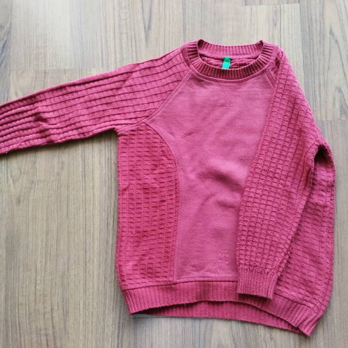 Benetton thin sweater like new, red, size 92 cm