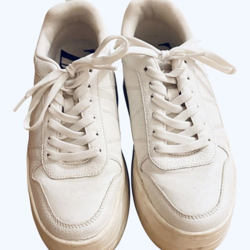 Zara platform white sneakers size 37 used