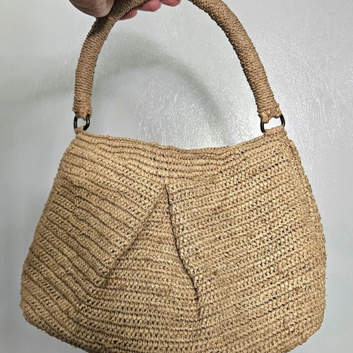 Ibeliv Raffia Shoulder Bag New, Straw Beige