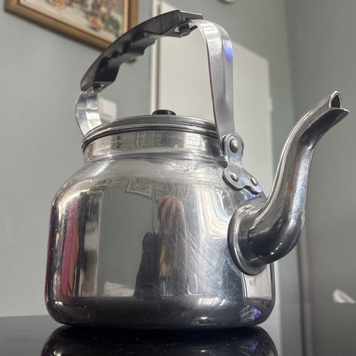 Retro aluminum vintage teapot USSR used, 3.5L capacity